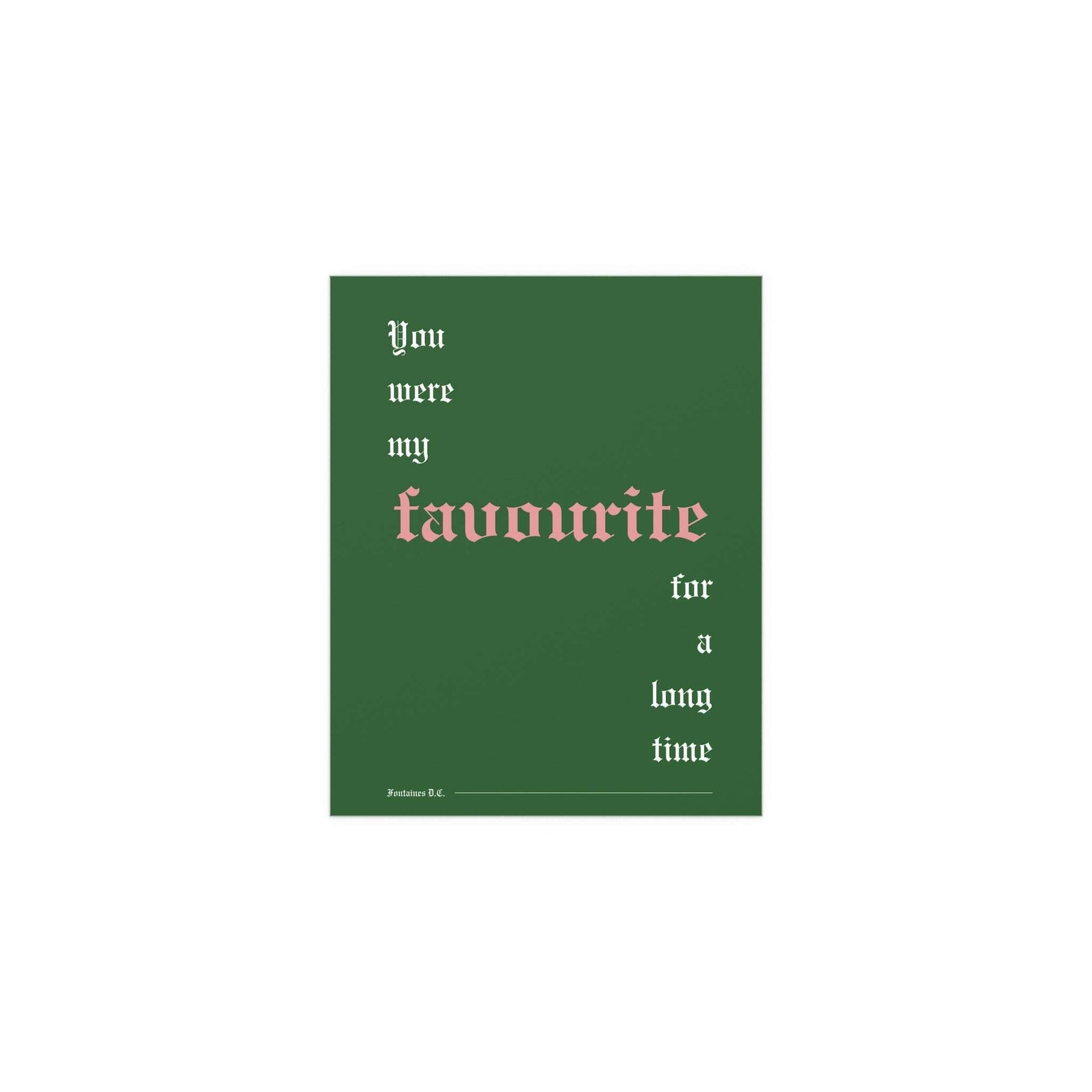 Green Fontaines DC Favorite poster by Glow On Prints featuring band artwork on high-quality paper.