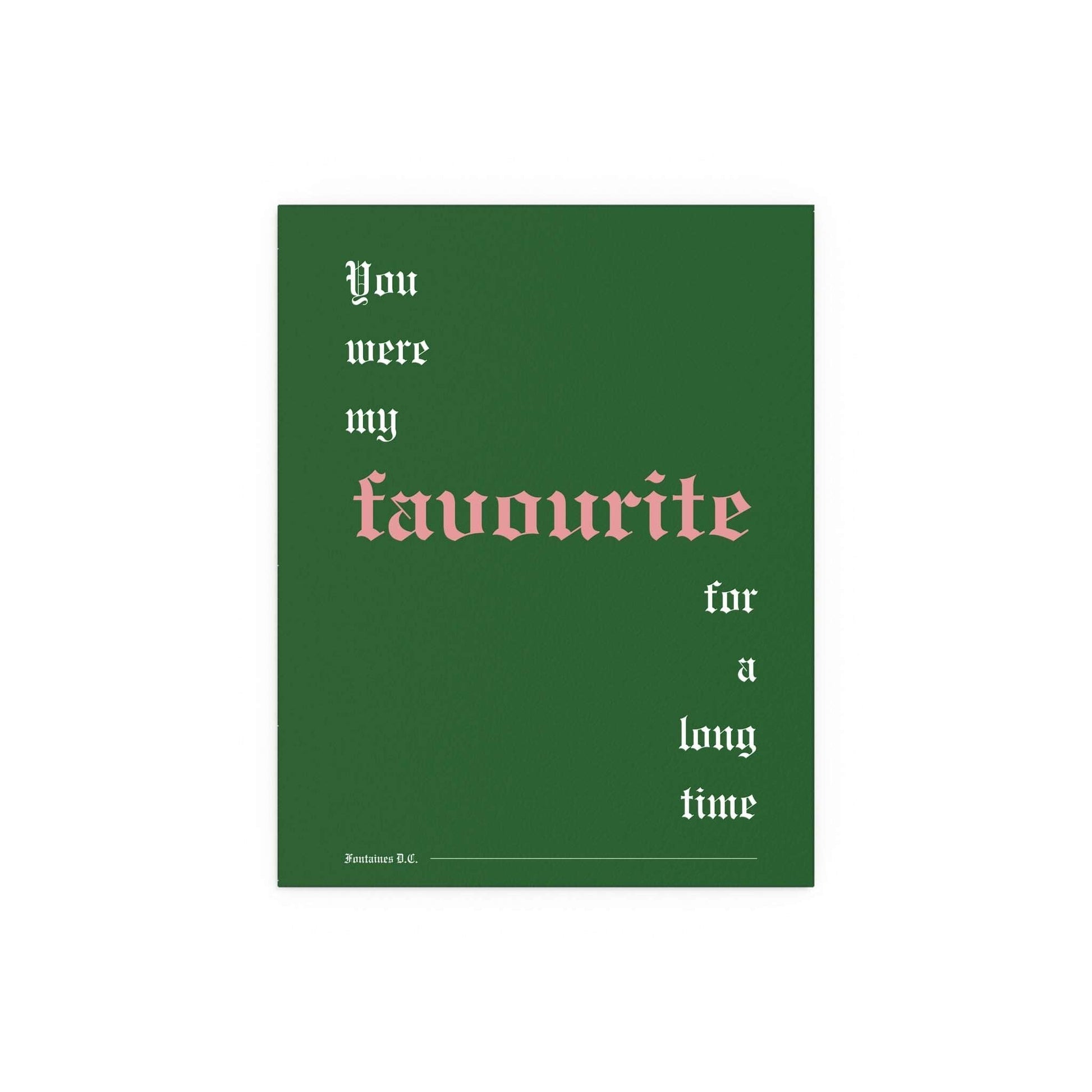 Green Fontaines DC Favourite poster by Glow On Prints featuring band artwork on matte paper.