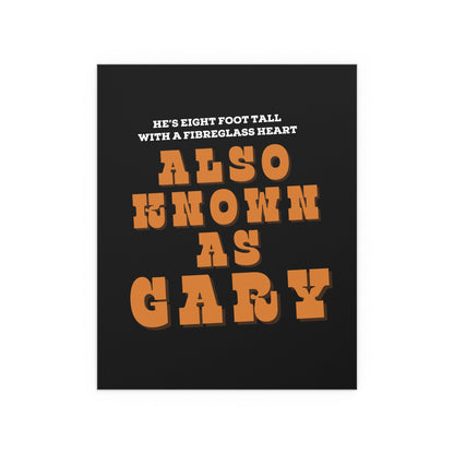 Black and orange "Blossoms - Gary" poster by Glow On Prints featuring vibrant floral artwork on a dark background.