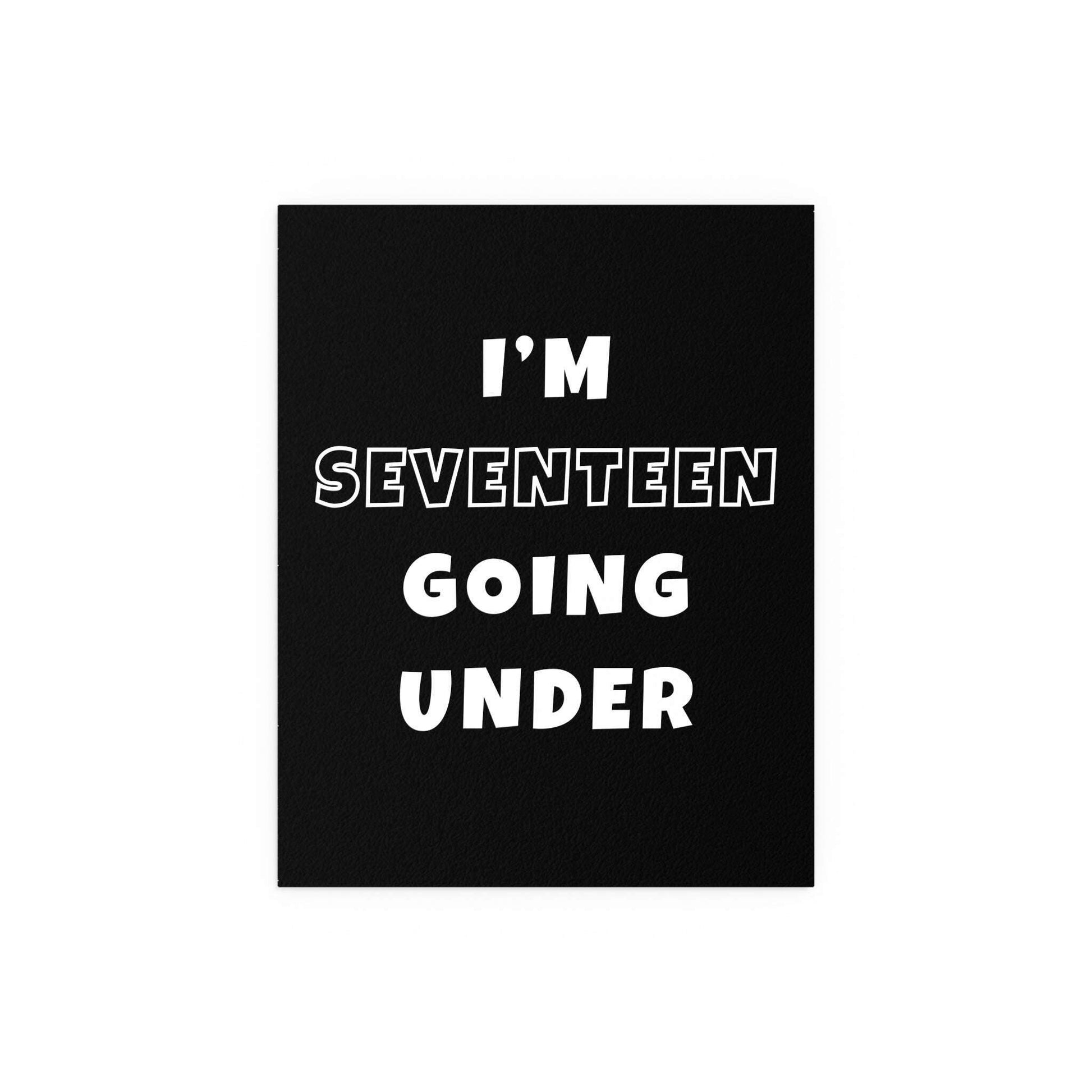 Black and white poster of Sam Fender's "Seventeen Going Under" by Glow On Prints, featuring a portrait of the singer.
