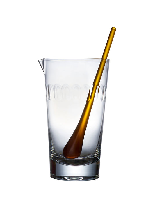 Amber muddler from The Vintage List with a smooth, rounded design for stirring cocktails and beverages.