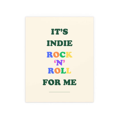 Off-white poster of The Killers' Glamorous Indie Rock n Roll by Glow On Prints, featuring band artwork and bold text design.