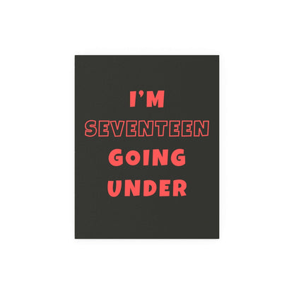 Black and red poster of Sam Fender's "Saturday" by Glow On Prints, featuring bold artwork of the music artist.