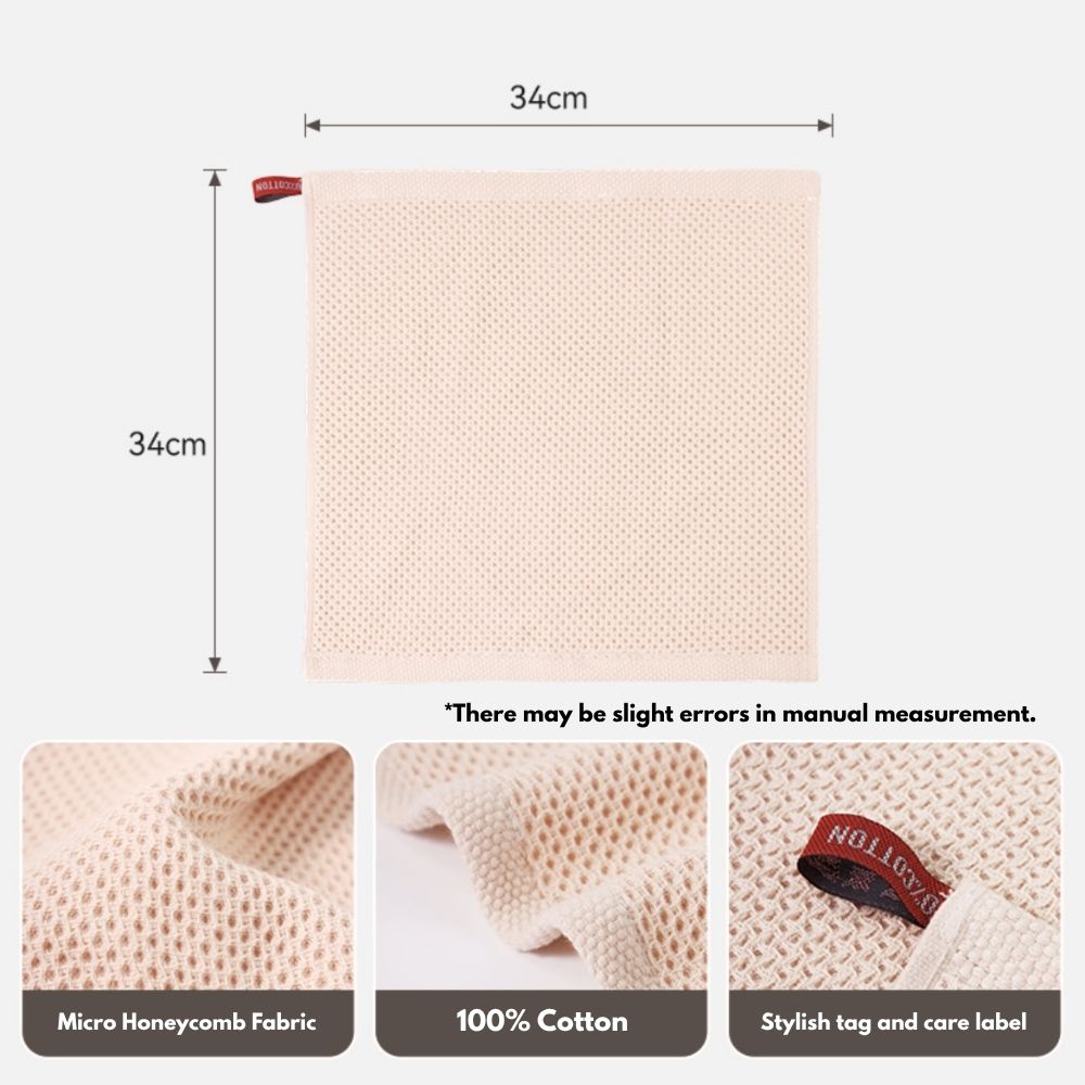 KNOCDIC® Premium Coffee Cloth pack of 2, barista’s choice, 34x34 cm, soft, durable cloths for coffee preparation and cleaning.