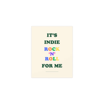 Off-white poster of The Killers' Glamorous Indie Rock n Roll by Glow On Prints, featuring band artwork and bold typography.