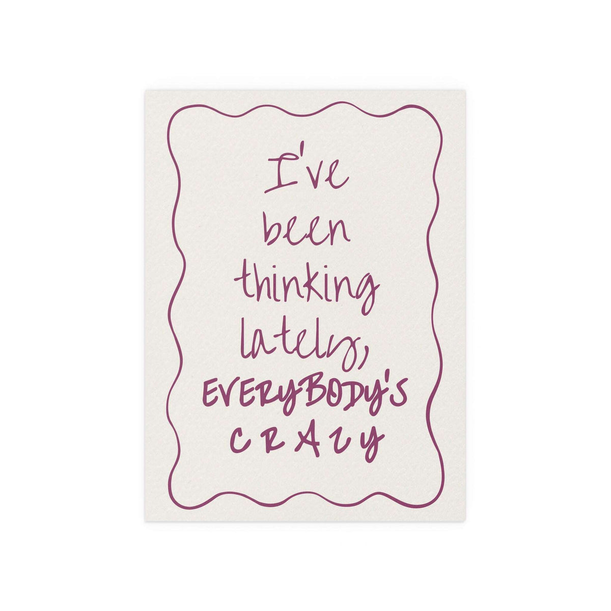 Purple Olivia Dean "Everybody's Crazy" poster by Glow On Prints featuring bold, colorful artwork perfect for wall decor.