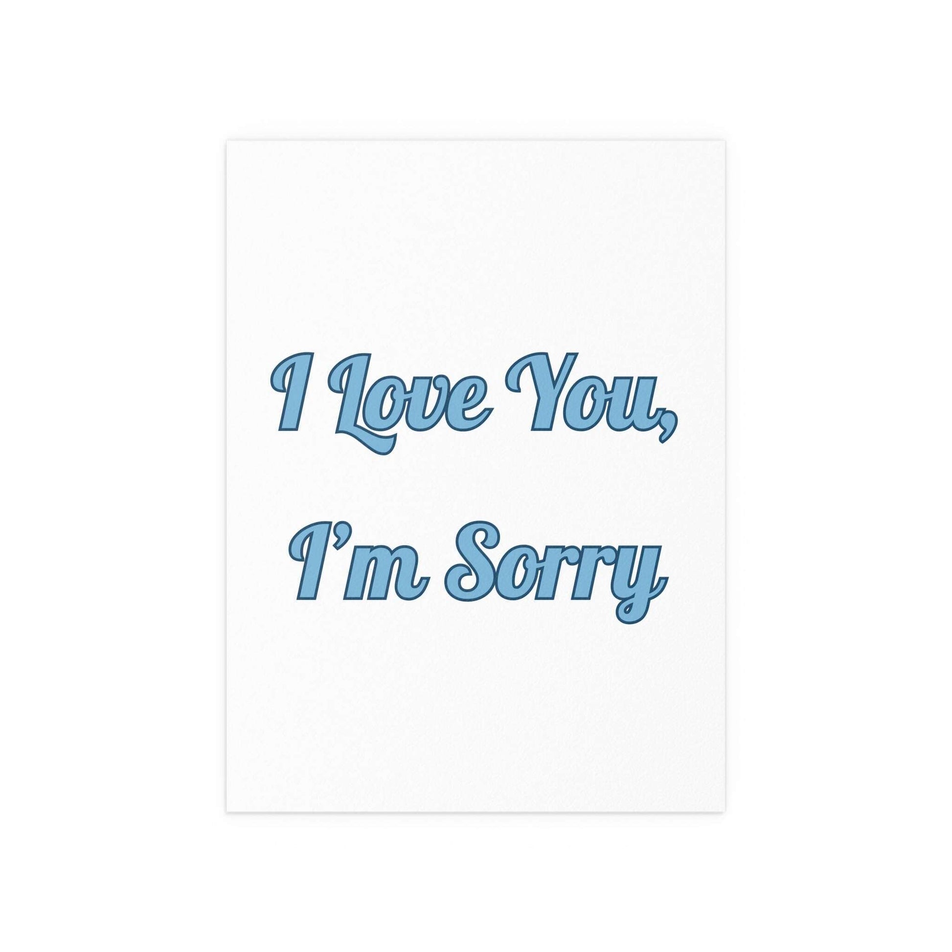 White and blue poster of Gracie Abrams' "I Love You, I'm Sorry" by Glow On Prints, featuring her name and album title.