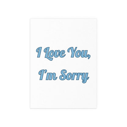 White and blue poster of Gracie Abrams' "I Love You, I'm Sorry" by Glow On Prints, featuring her name and album title.