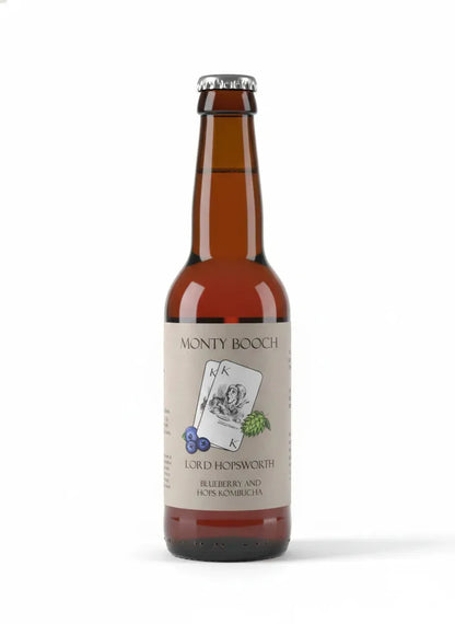 Lord Hopsworth Hopped Blueberry Kombucha - 12 Pack (330ml Bottles)