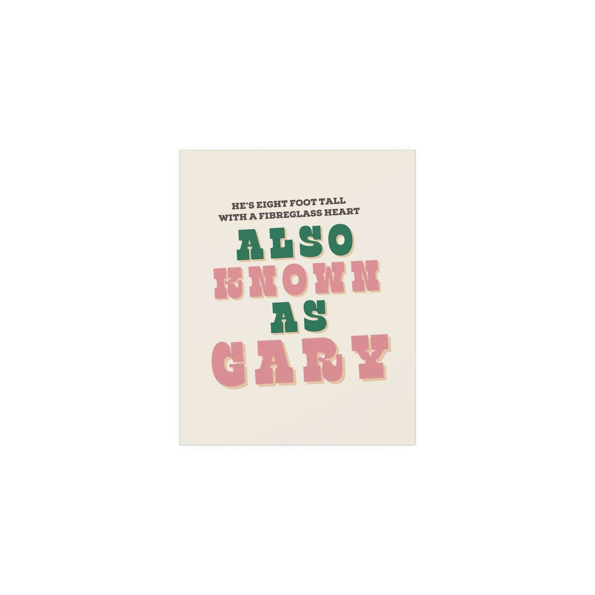 Off-white, green, and pink floral poster titled "Blossoms - Gary" by Glow On Prints, featuring colorful botanical artwork.