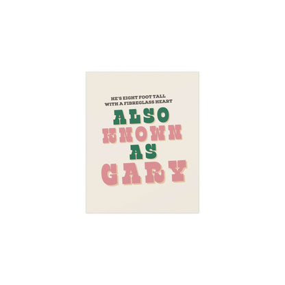 Off-white, green, and pink floral poster titled "Blossoms - Gary" by Glow On Prints, featuring colorful botanical artwork.