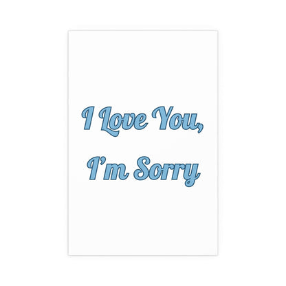 White and blue poster featuring Gracie Abrams' "I Love You, I'm Sorry" artwork by Glow On Prints.