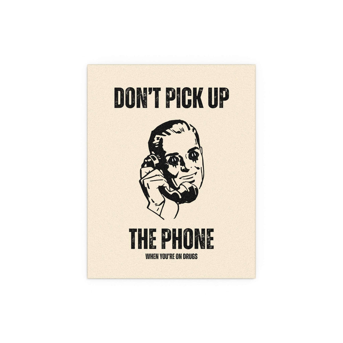 Military Gun "Don't Pick Up The Phone" poster by Glow On Prints, featuring bold graphic design and vibrant colors.