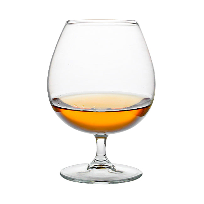 Glassware UK Brandy Balloon Glass, 550ml, whiskey tumbler with a wide bowl for aromatic sipping, shown in the image.