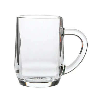 Heritage Glass Tankard by Glassware UK, 0.27L, clear glass with a sturdy handle, designed for serving drinks in a traditional style.