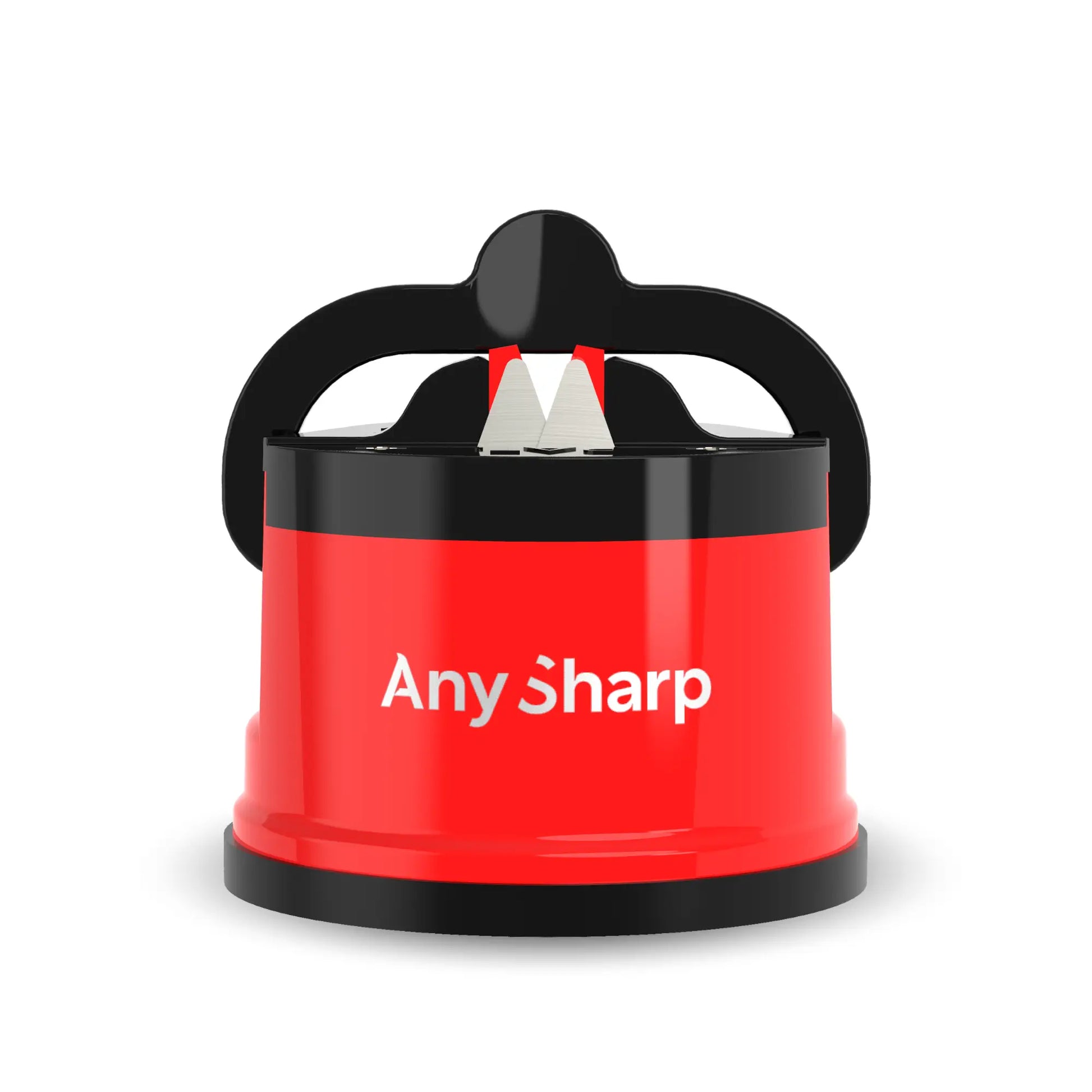 AnySharp Classic Knife Sharpener with ergonomic handle and sharpening slots, designed for precise kitchen knife sharpening.