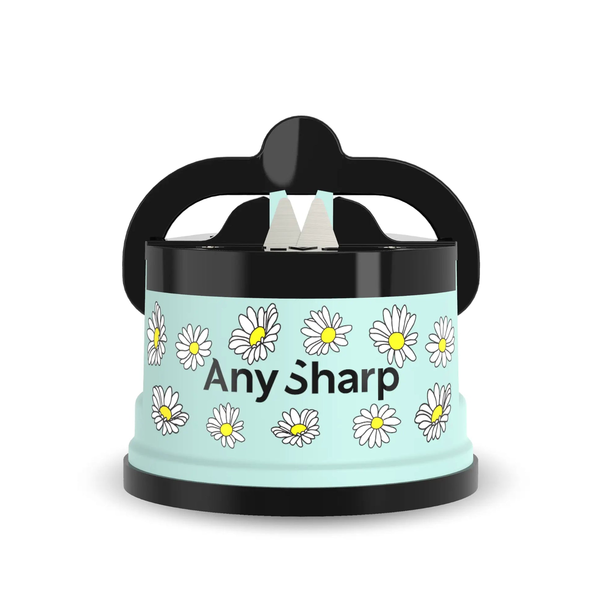 AnySharp Classic Knife Sharpener with two sharpening slots and ergonomic handle, designed for easy kitchen knife sharpening.