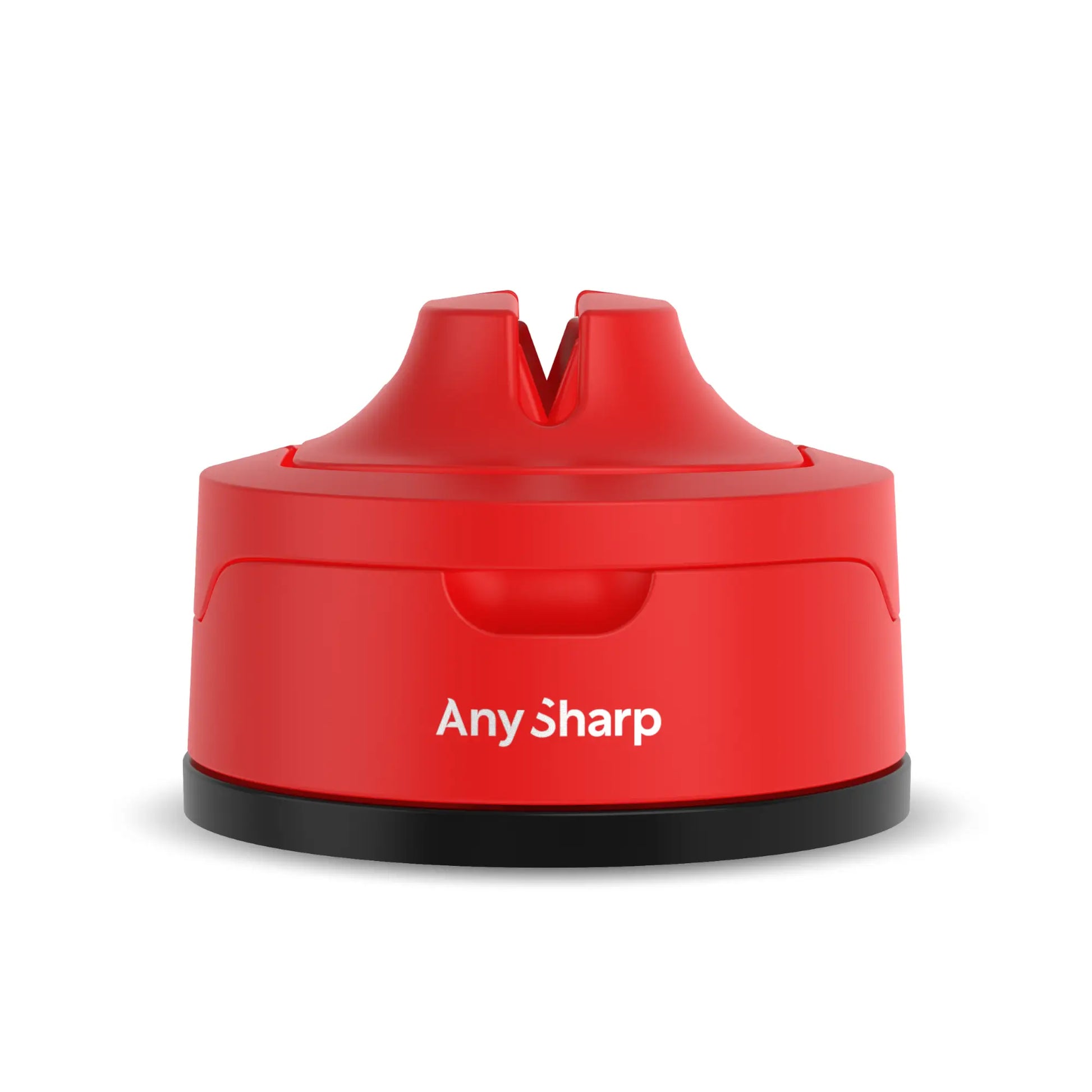 AnySharp Evo Knife Sharpener with ergonomic handle and sharpening slots for easy, precise knife edge restoration.
