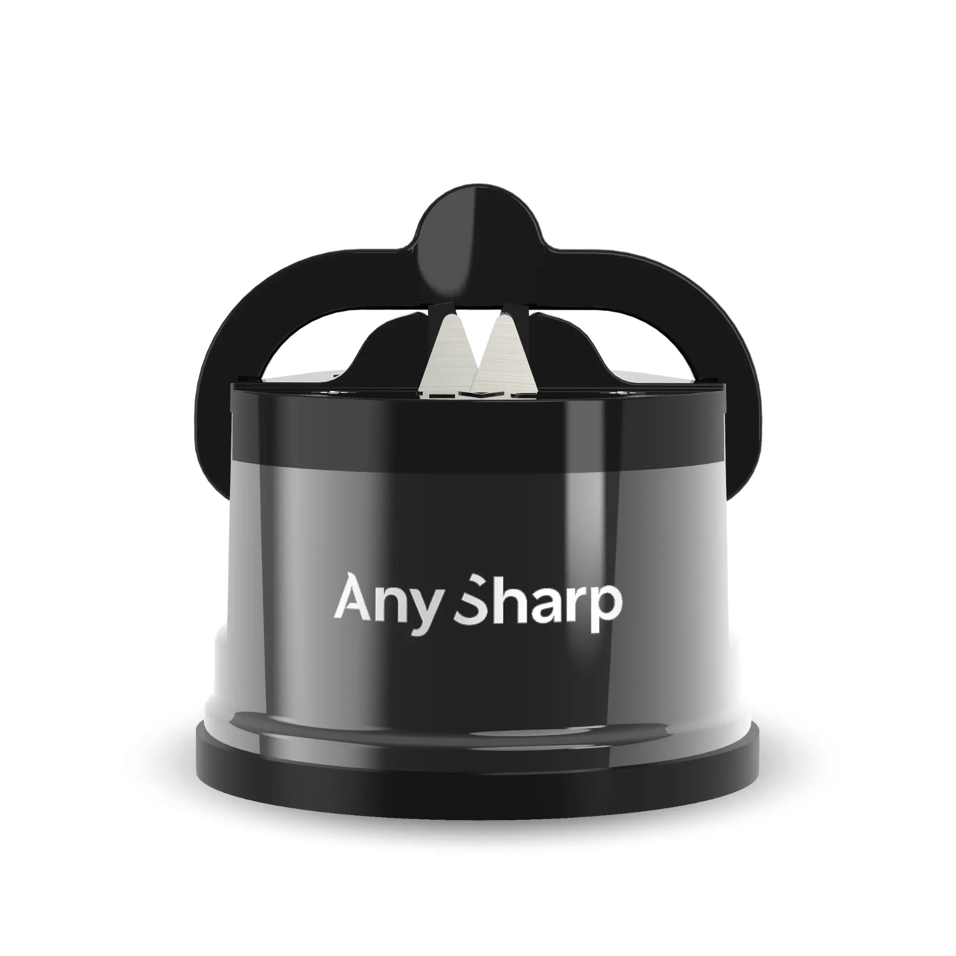 AnySharp Pro Knife Sharpener, classic kitchen tool, with ergonomic design and multiple sharpening slots for various knives.
