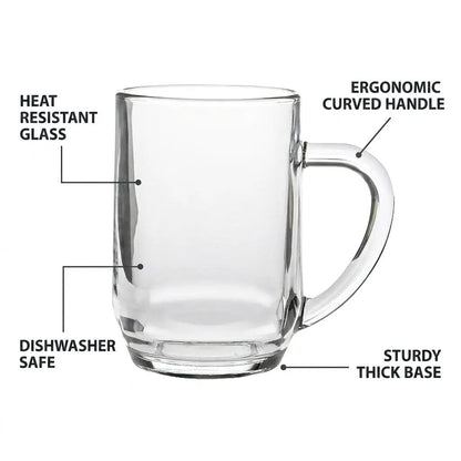Heritage Glass Tankard 0.27Ltr by Glassware UK, clear glass with traditional design, perfect for beverages