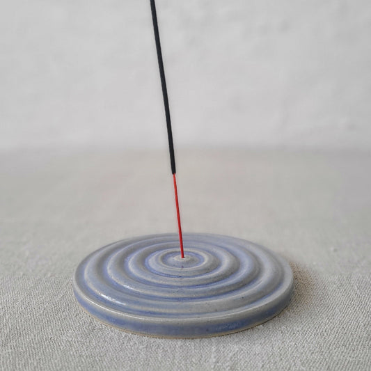 Amethyst purple classic incense burner by Katie L Thompson Designs, featuring a rounded design with intricate patterns.