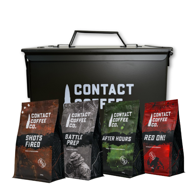 Contact Coffee Company Ltd. Coffee Resupply deal image showing a package of coffee beans and related accessories.