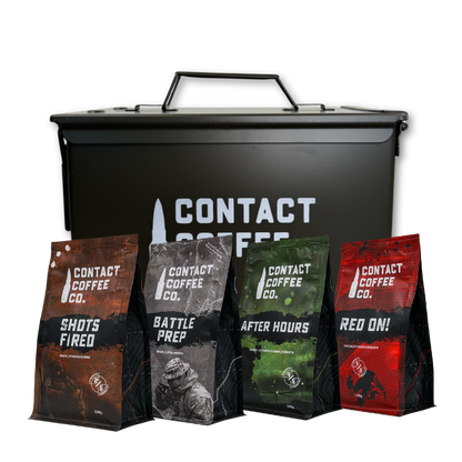 Contact Coffee Company Ltd. Coffee Resupply deal image showing a package of coffee beans and related accessories.