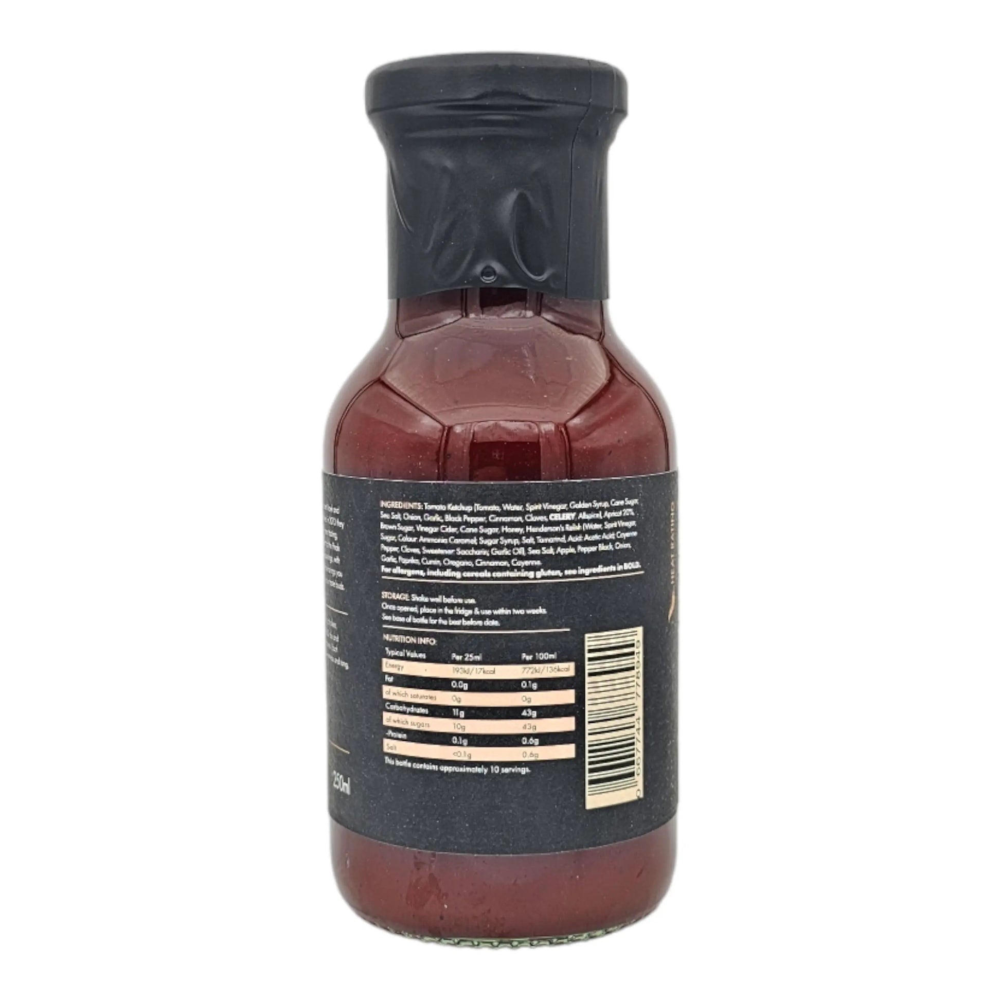 Sweet apricot BBQ sauce by FireFly Barbecue in a glass jar, showcasing its vibrant orange color and thick, glossy texture.