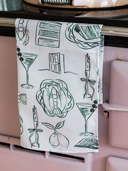 Just A Girl tea towel by Avalon Home UK featuring a spring and summer themed floral design.