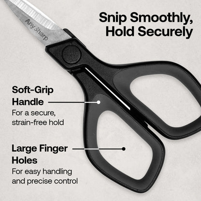 Elite AnySharp Mini Scissors and Classic Knife Sharpener bundle with black and silver tools, compact and easy to use.