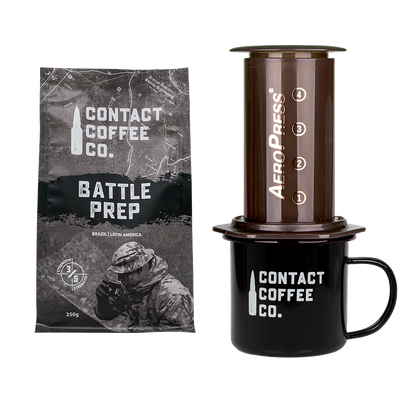 Contact Coffee Company Ltd. coffee care package with assorted coffee products and accessories for coffee enthusiasts.
