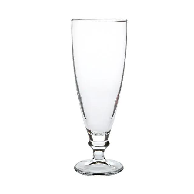Bormioli Rocco Harmonia 385ml beer glass tankard with clear glass and ergonomic handle, ideal for enjoying cold beers