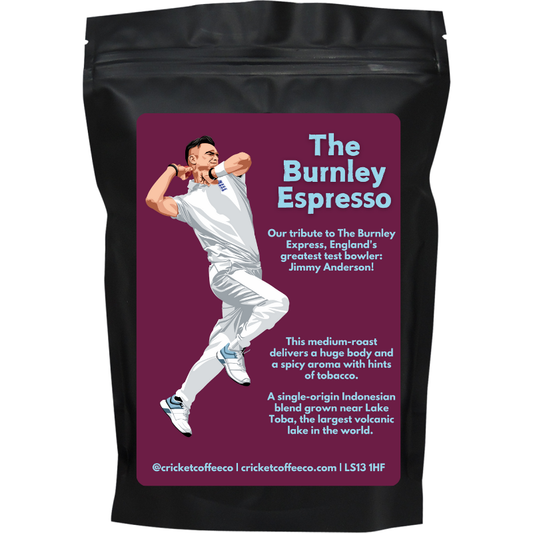 Bag of Burnley Espresso coffee beans by Clubhouse Roastery showing the packaging with branding and product details.