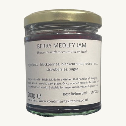 THE CONDIMENTS KITCHEN BERRY MEDLEY JAM 195g