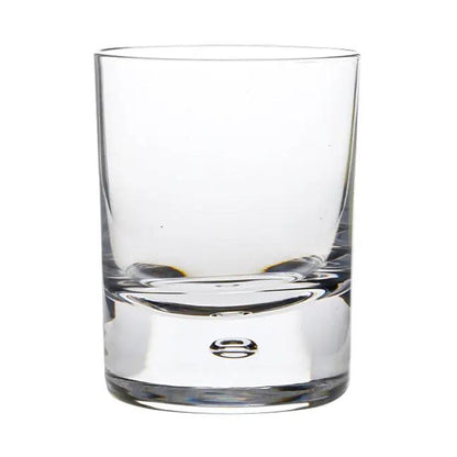 Set of two Dartington Crystal Exmoor whisky tumblers, 220ml, clear glassware for enjoying whisky drinks.