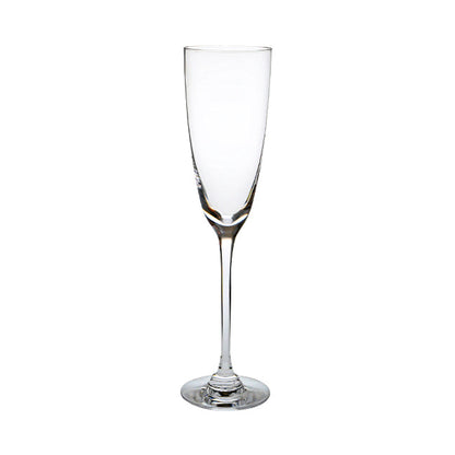 Set of two Dartington Crystal Rachael champagne flutes, 250ml, elegant glassware with a slender bowl and clear design.