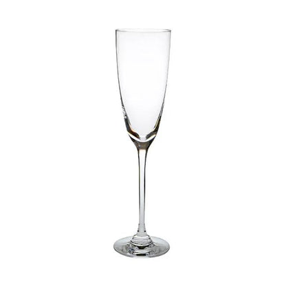 Set of two Dartington Crystal Rachael Champagne Flutes with 250ml capacity, elegant glassware for sparkling wine.