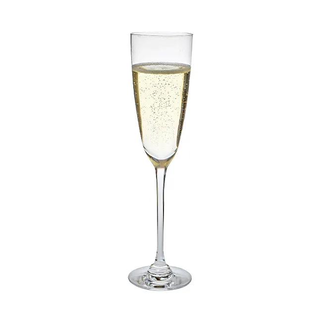 Set of two Dartington Crystal Rachael champagne flutes, 250ml, elegant glassware with tall, slender stems and clear bowl design.