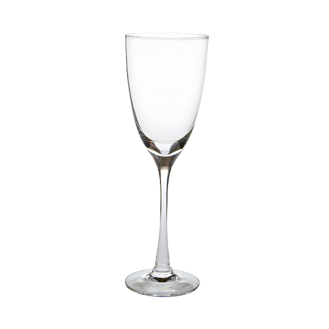 Pair of Dartington Crystal Rachael white wine glasses, 240ml, set of 2, elegant clear glassware for wine drinking.