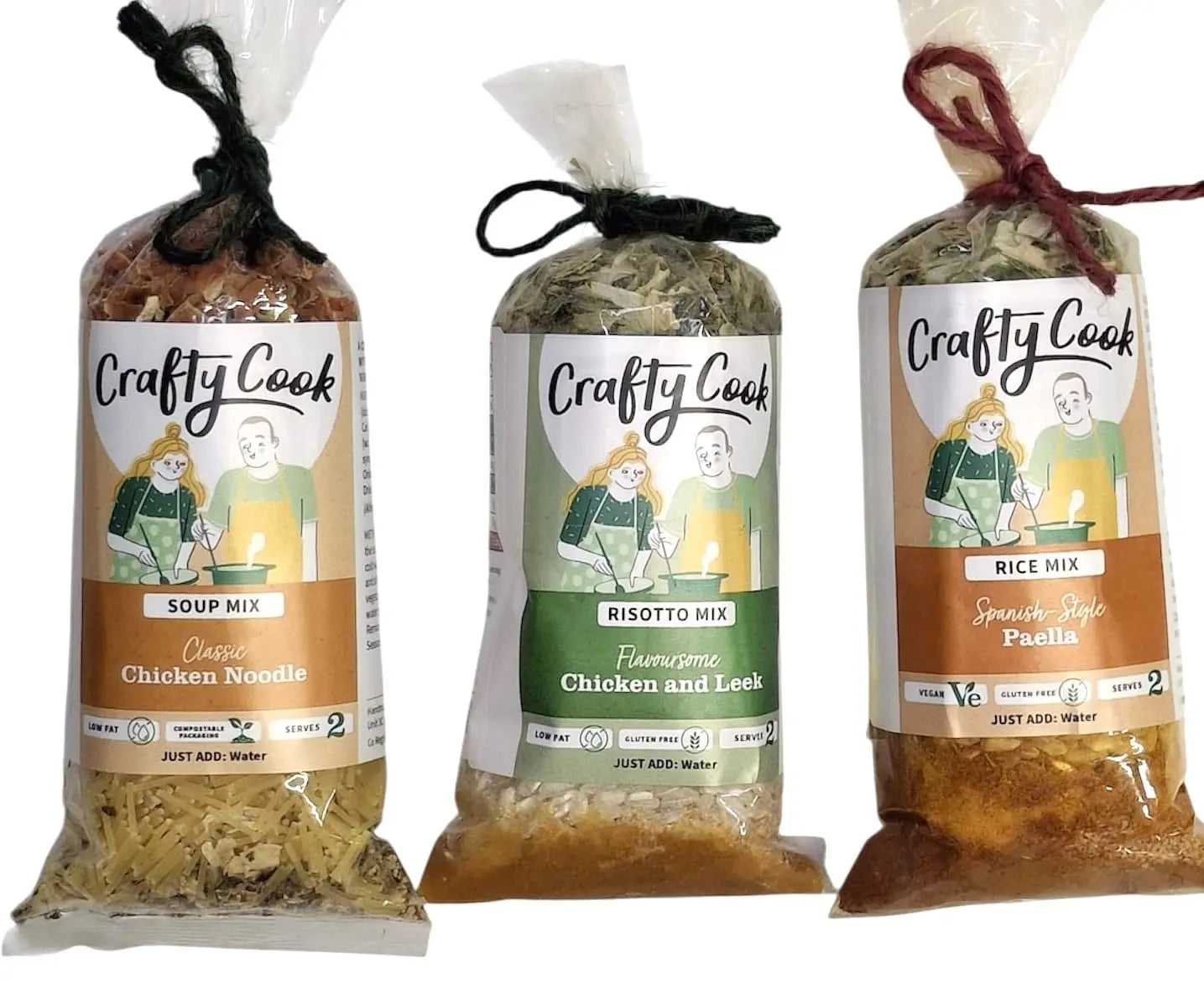 Three colorful camper-themed savory miniatures from Crafty Cook's Choose Your Own Savoury Mini's 3 pack, featuring orange van design.