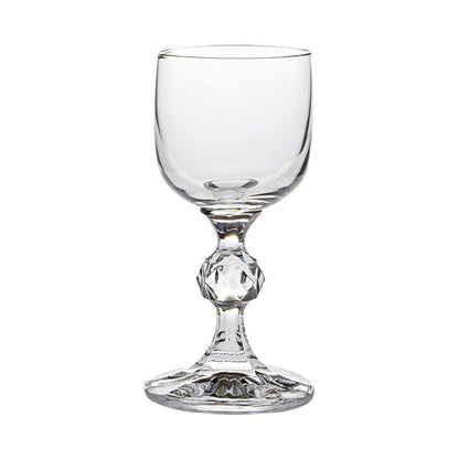 Set of six Crystalite liqueur shot glasses from Glassware UK, 50ml capacity, clear glass with elegant design.