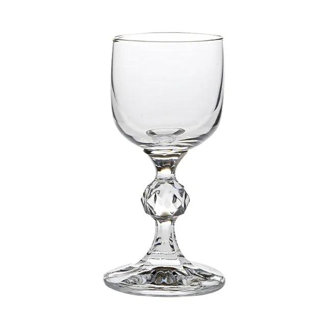Set of six Crystalite liqueur shot glasses from Glassware UK, 50ml capacity, with clear glass design and elegant shape.
