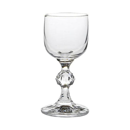 Set of six Crystalite liqueur shot glasses from Glassware UK, 50ml capacity, with clear glass design and elegant shape.