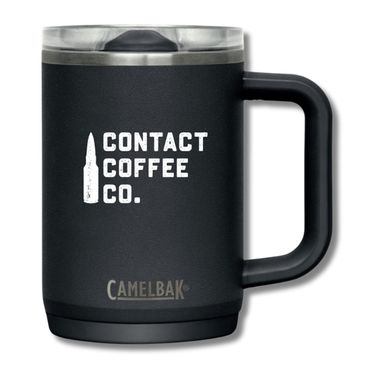 CamelBak Thrive mug by Contact Coffee Company Ltd., showcasing a sleek gear design with a durable, insulated travel mug.