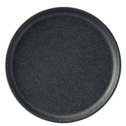 Murra Ash Walled Plate by Glassware UK, 21cm ceramic plate with a textured ash-colored design, displayed on a neutral background.