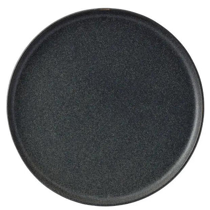 Murra Ash Walled Plate by Glassware UK, 30cm ceramic plate with a textured ash-colored walled edge and smooth central surface.