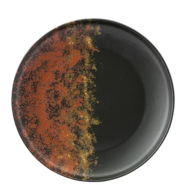 Glassware UK Oxy Coupe Plate, 21cm (8.3 inches) round ceramic plate with a sleek, modern design and smooth edge.