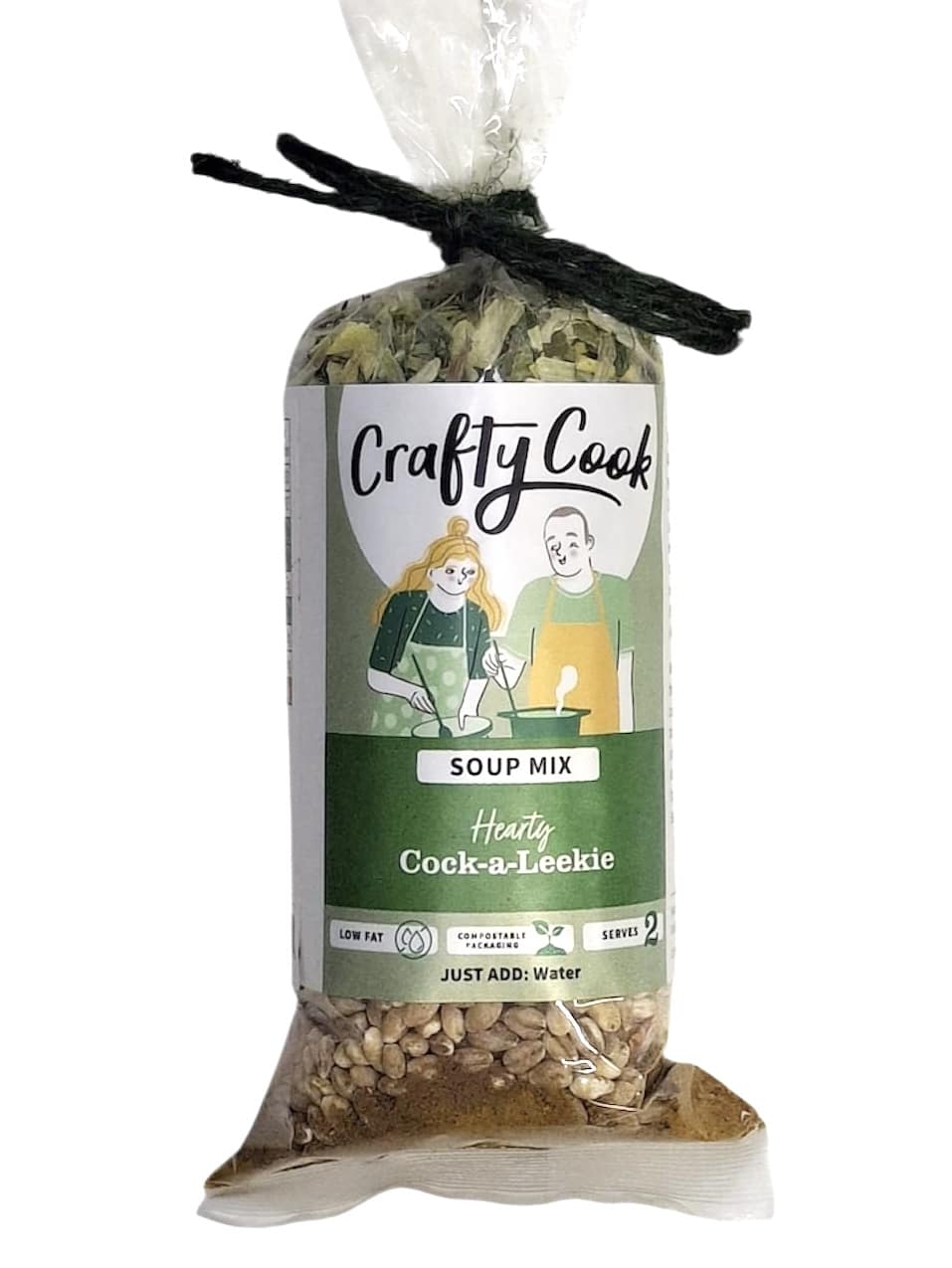 Scottish Collection 3x2 serving meals by Crafty Cook, featuring mini Cock-a-leekie soup bowls on a wooden table.