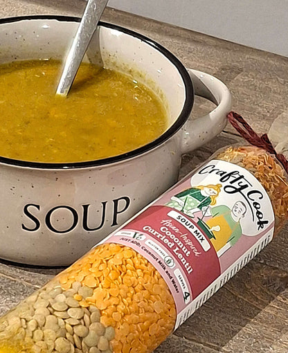 Crafty Cook Coconut Curried Lentil Soup easy meal kit in eco-friendly packaging quick and healthy meal