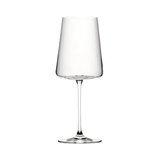 Set of six Bordeaux wine glasses by Glassware UK, 680ml capacity, clear glass with elegant shape for red wine.